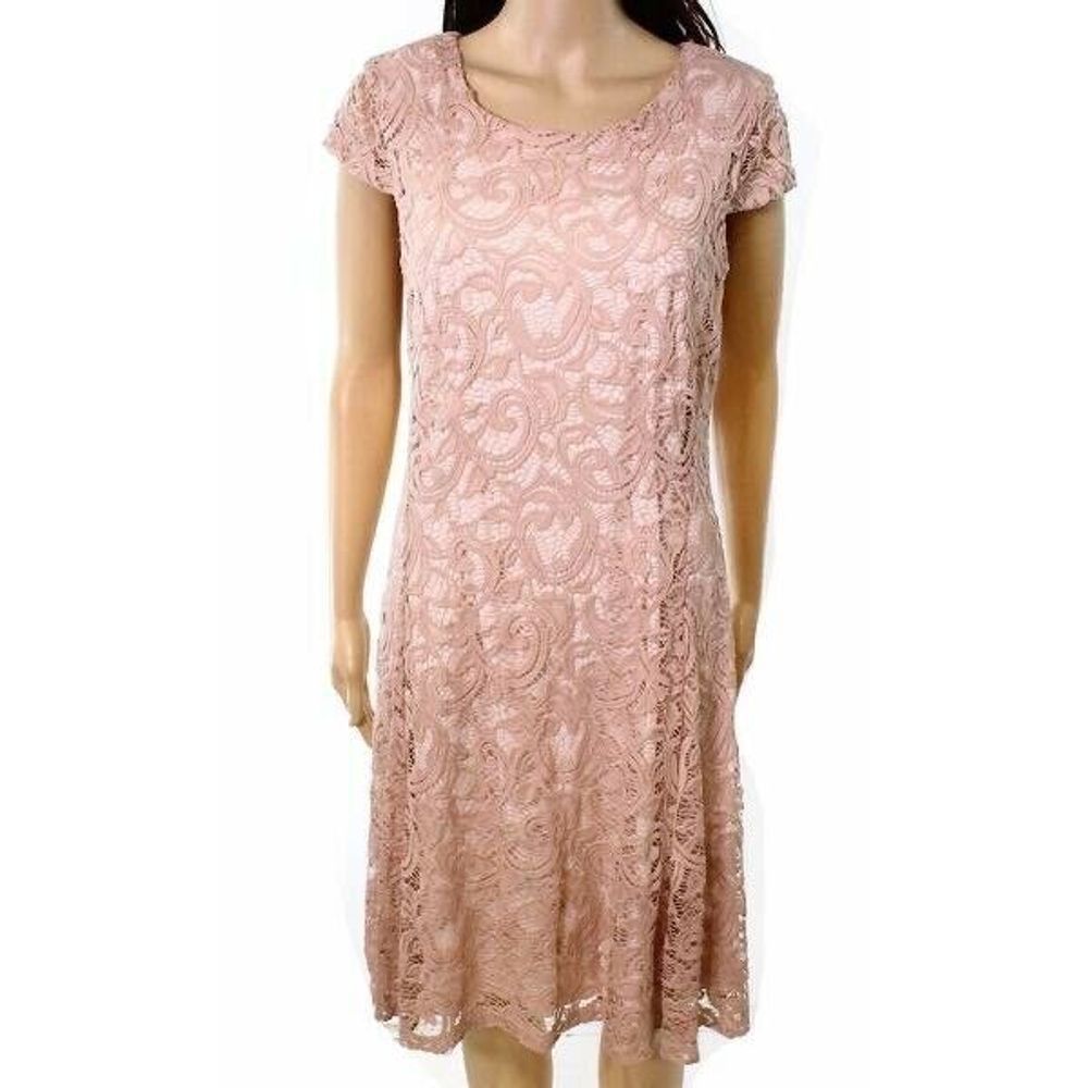 Connected Apparel  Crochet Lace Sheath Dress 16